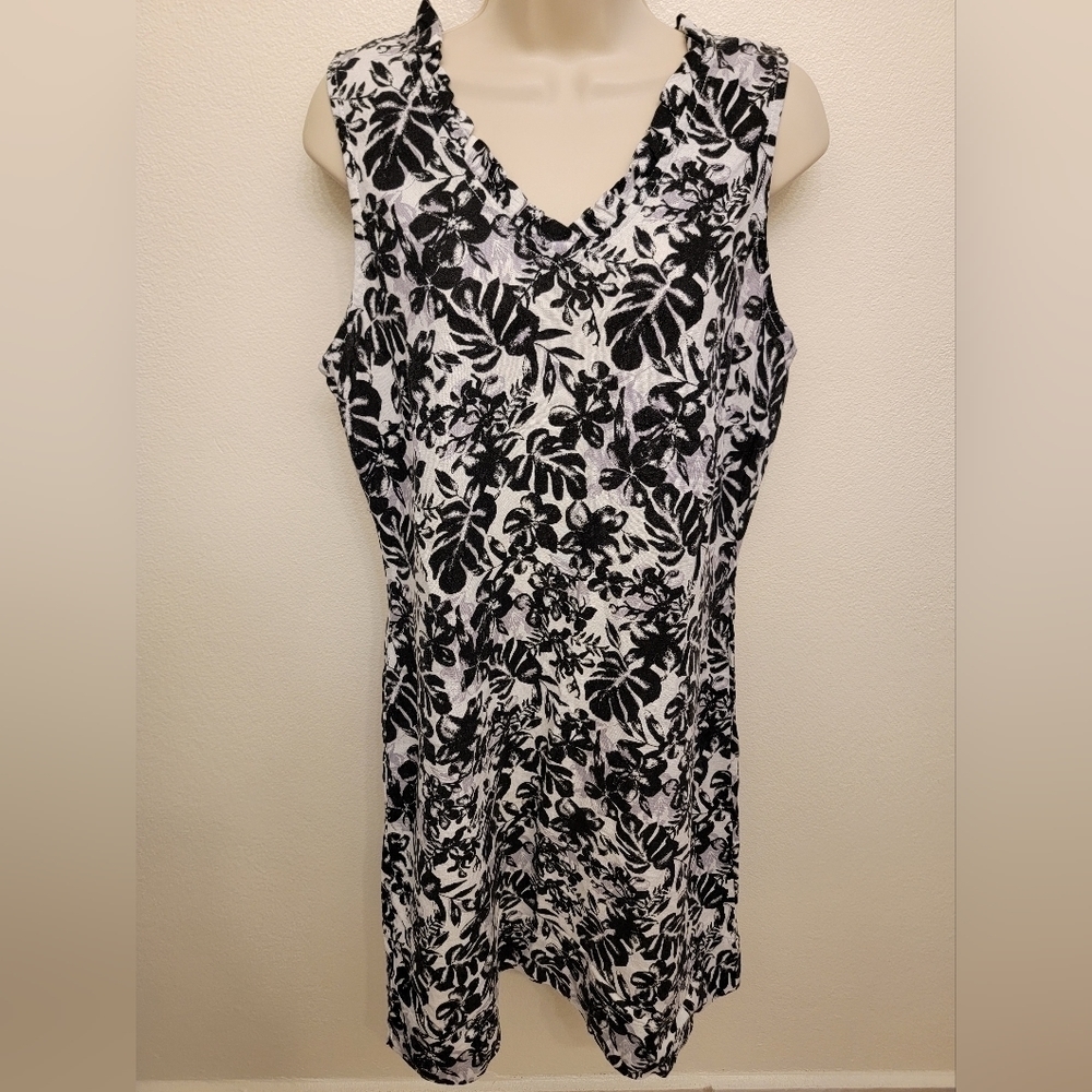 NWT Briggs Ladies Sleeveless Linen Blend Dress